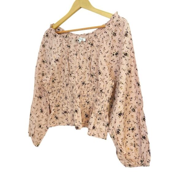 Madewell Sophia Top in Bouquet Floral Pink Wisteria Dove, Size Medium, NWT - Picture 6 of 11